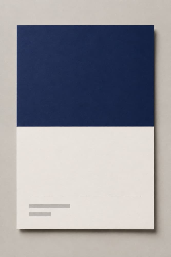 Cover base: solid ink block over an open lower half