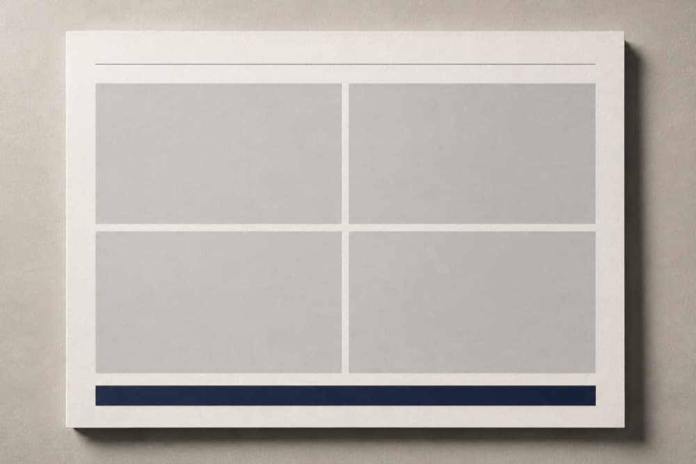 Four-panel grid base for reference images