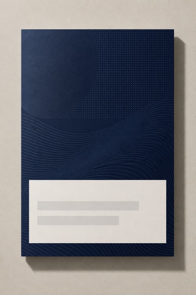 Full-bleed ink base with a cut-out window